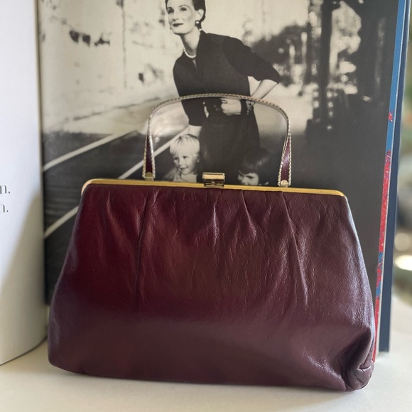 Ande Burgundy Leather Vintage Handbag - Picture 9 of 15